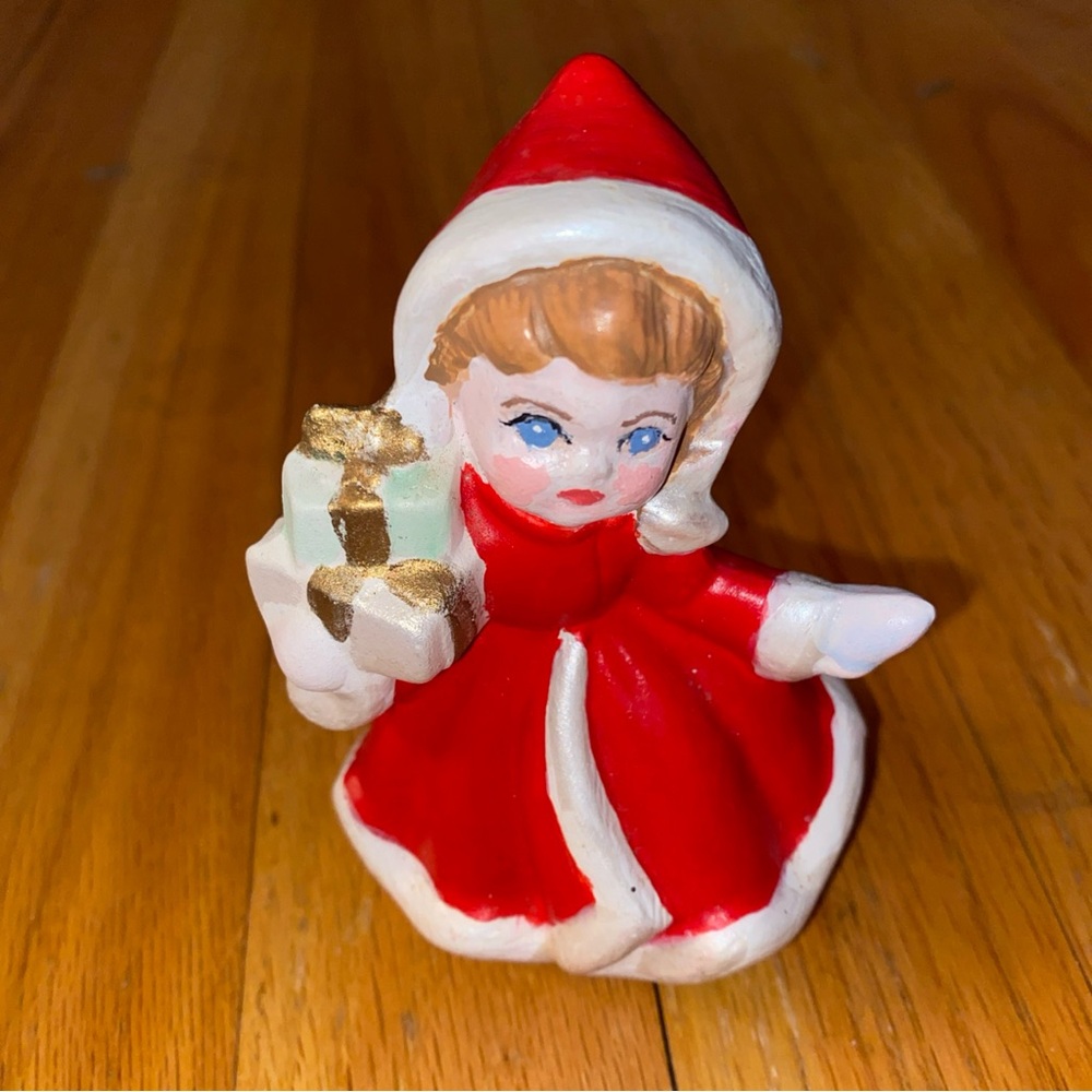 Vintage 1950’s Christmas Girl‎ Figurine